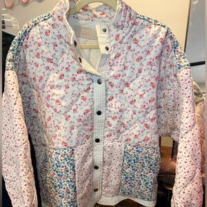 Blank NYC Floral Quilted Jacket Cottagecore